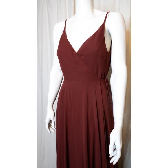 JENNY YOO James Wrap Gown in Hibiscus NWT US 6 - Picture 3 of 13